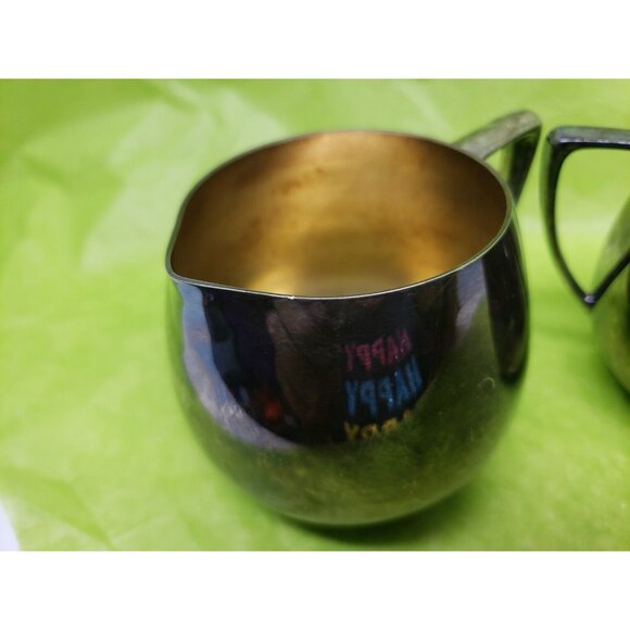 Vintage Empire Crafts Quadruple Plate Creamer and Sugar Bowl 2.5” Tall EUC - Picture 4 of 4